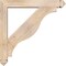 Ekena Millwork Funston Arts and Crafts Smooth Bracket w/ Offset Brace, Douglas Fir, 5 1/2"W x 32"D x 32"H BKT0604X32X32FST03SDF - alternate 4